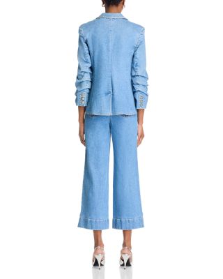 Benji High Rise Cropped Wide Leg Jeans in Blue Haze