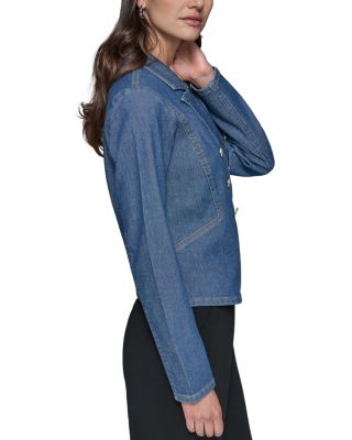 Asymmetric Denim Blazer