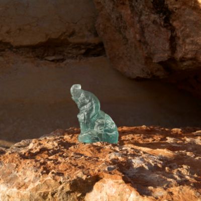 Persepolis Blue Crystal Baby Elephant Figurine