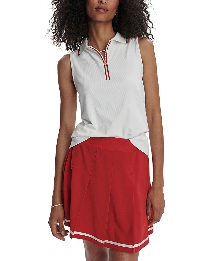 Varley Fritton Performance Tank Top In White/haute Red