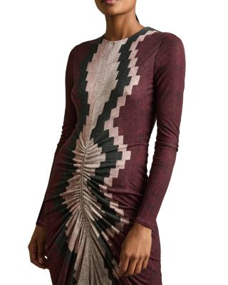 Georgia Printed Ruched Jersey Dress
