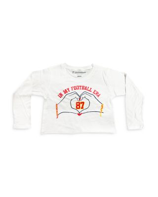 Girls' Football Era Long Sleeved Cropped Graphic Tee - Big Kid