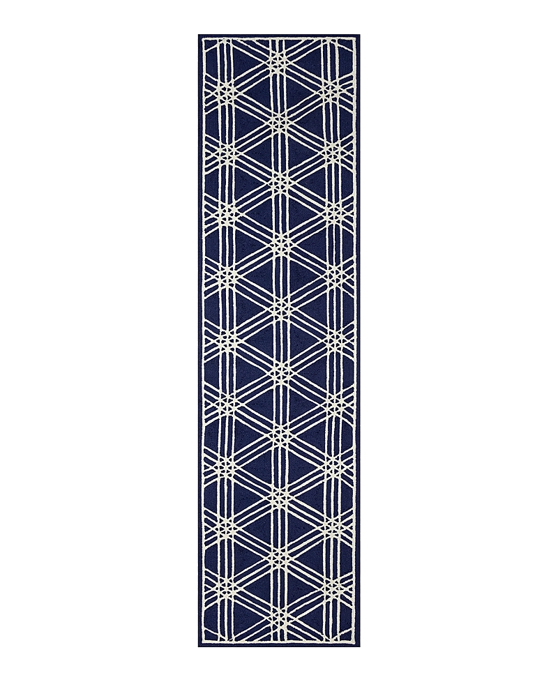 Liora Manne Capri Hex Runner Area Rug, 2' X 8' In Blue