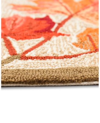 Liora Manne Ravella Falling Leaves Border Runner Area Rug, 2' x 8'