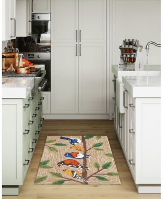 Liora Manne Frontporch Birds On A Branch  Area Rug Collection