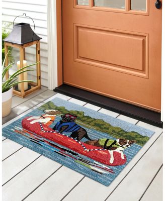 Liora Manne Frontporch Rafting Dogs Area Rug, 2'6" x 4'