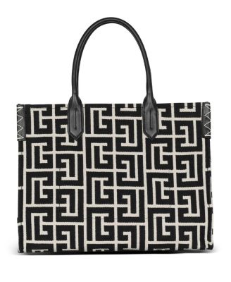  Women's B-Army 42 Monogram Jacquard and Leather Tote Bag