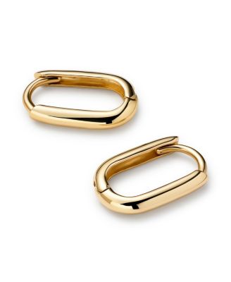  Gold Mini Oval Hoop Earrings