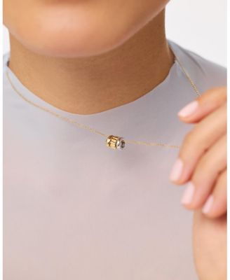 Gold Pendant Two Tone Galaxy Necklace