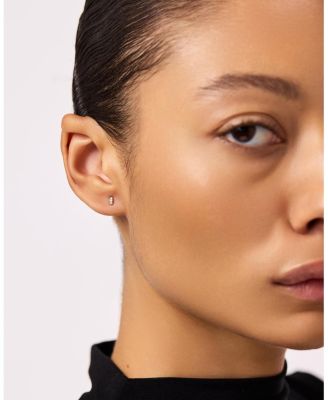  Gold Mini Lab-Grown Diamond Navette Studs