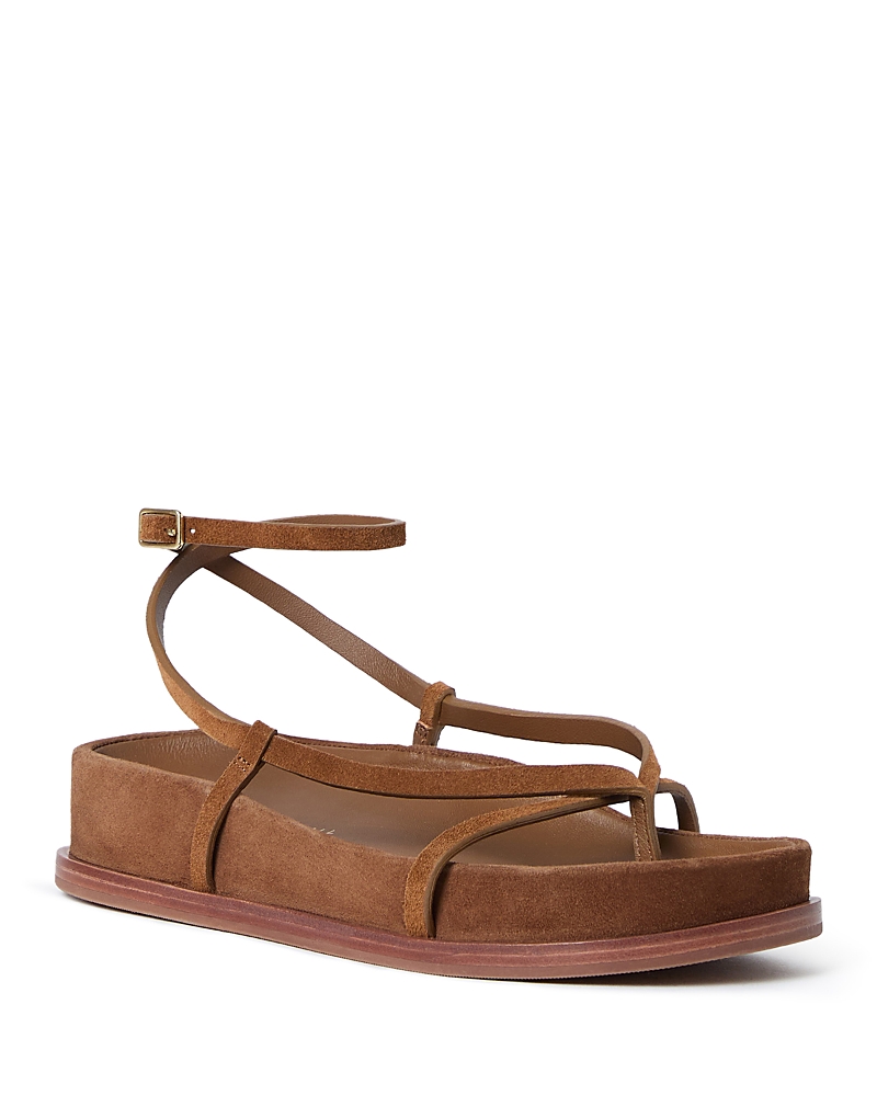 Loeffler Randall Ankle Wrap Footbed Sandal In Cacao