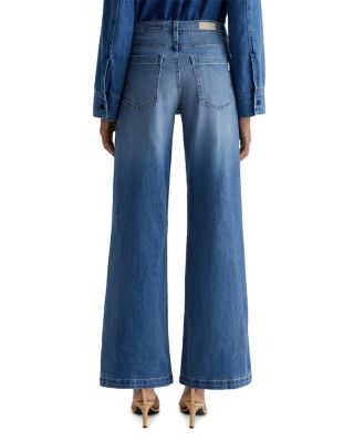 Stella Low Slung Palazzo Jeans in Nautical Mile