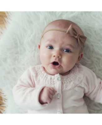 Girls' Pointelle Ruffle Knit Cardigan - Baby