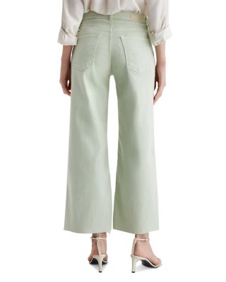  Saige High Rise Wide Leg Crop Jeans in Pistachio