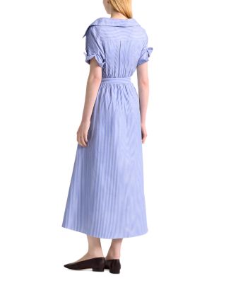 Lydia Striped Tie Waist Midi Dress