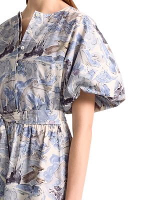 Paulina Puff Sleeve Printed Dress