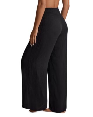 Smocked Waist Pants Cover Up