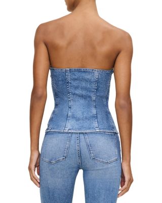 Denim Bustier Top