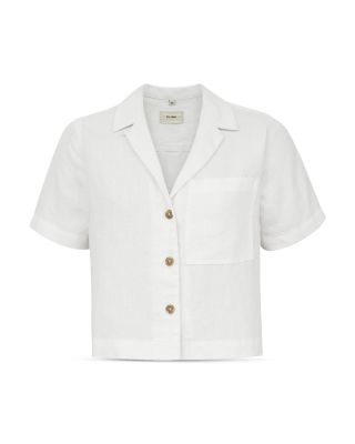 Hampton Linen Cropped Shirt
