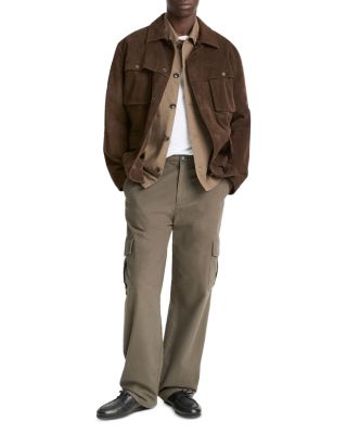 Suede Regular Fit Utility Jacket  