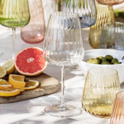 Francesca Amber Water Glass