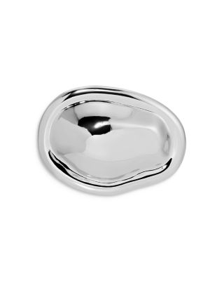 Ettika - Liquid Lux Oval Hair Barrette in Silver Tone