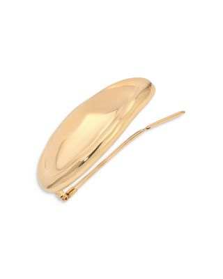 Liquid Lux Oval Hair Barrette in Gold Tone