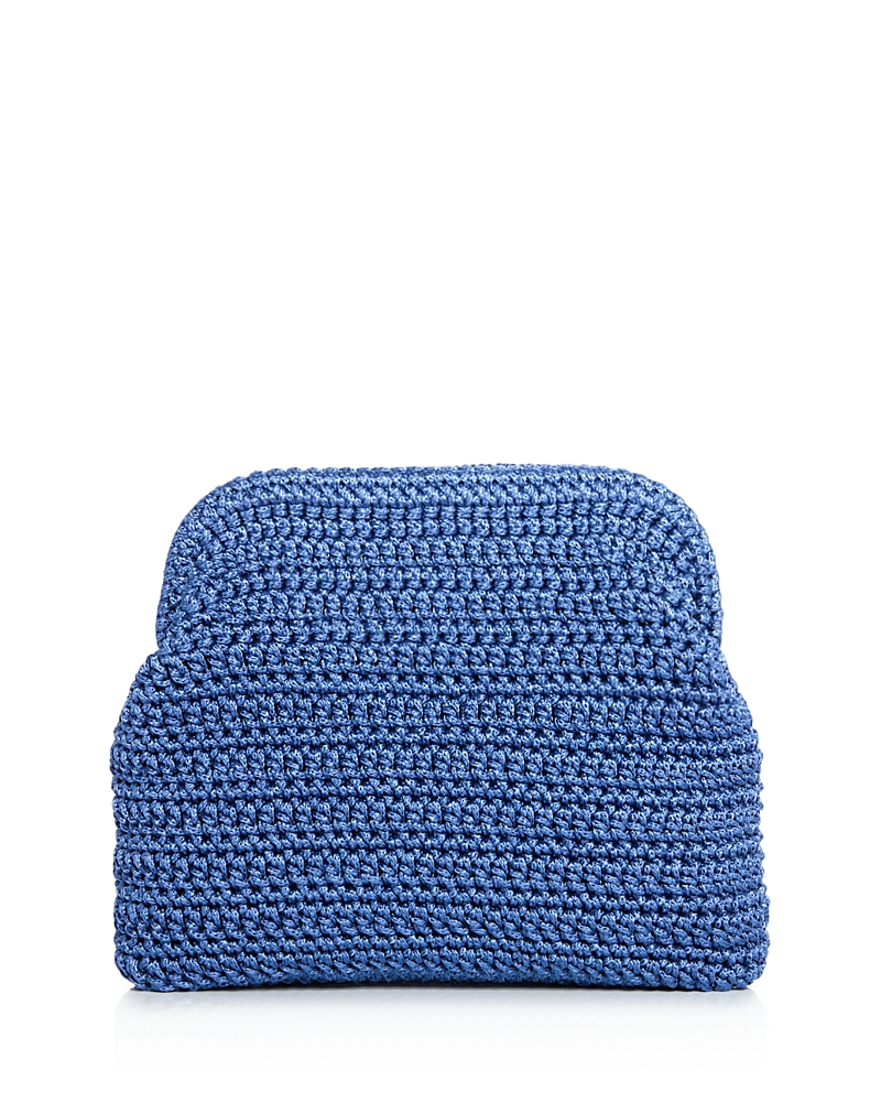Binge Knitting Paloma Woven Pouch In Moonstone