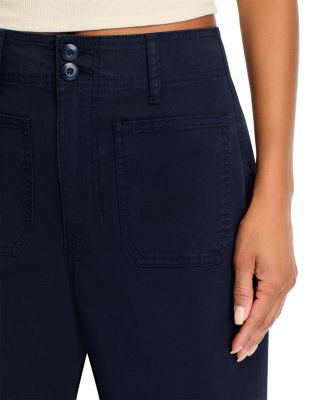 Grant High Rise Cropped Wide Leg Jeans in Navy 