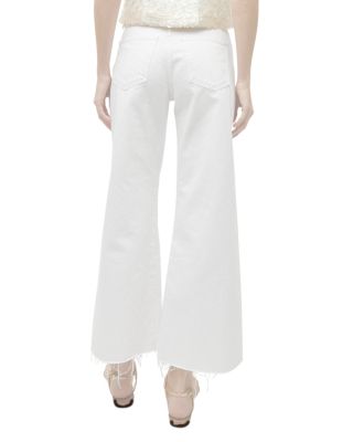 Taylor High Rise Cropped Wide Leg Jeans in White