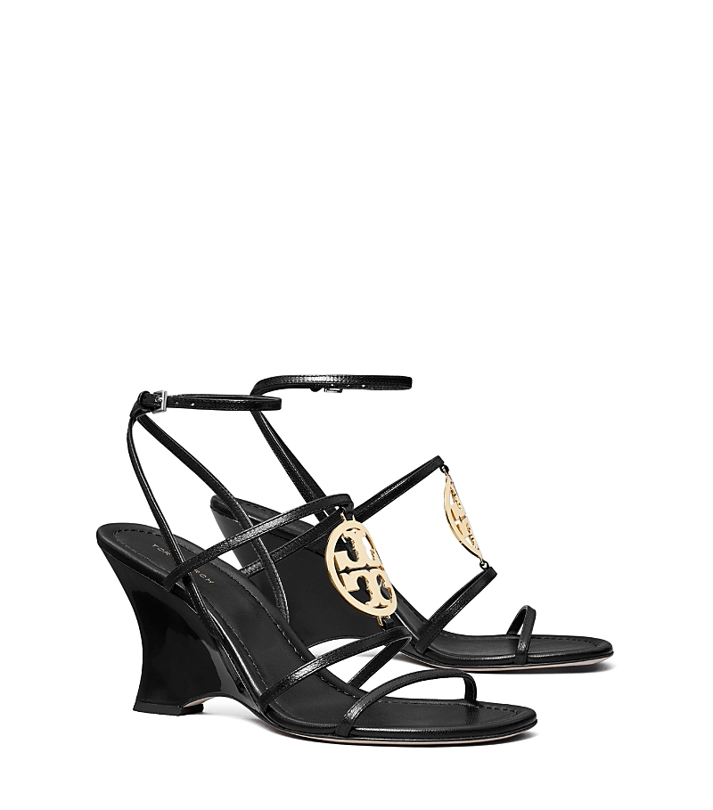 Tory Burch Capri Miller Wedge Sandal In Perfect Black
