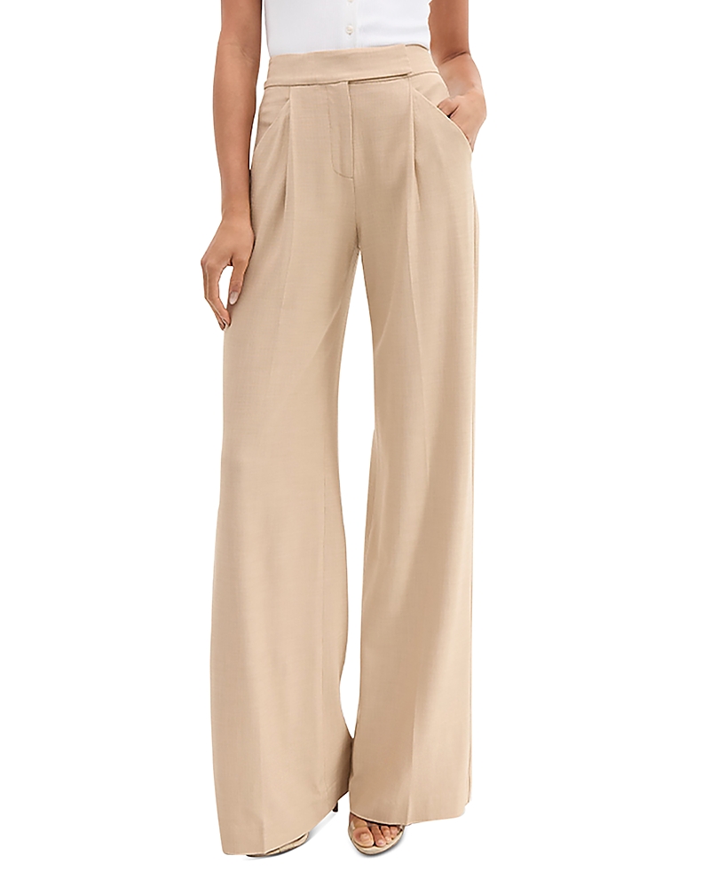 Veronica Beard Cruz Stretch-linen Pant In Stone Khaki In Stone Khaki