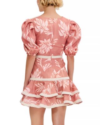 Puff Sleeve Mini Dress