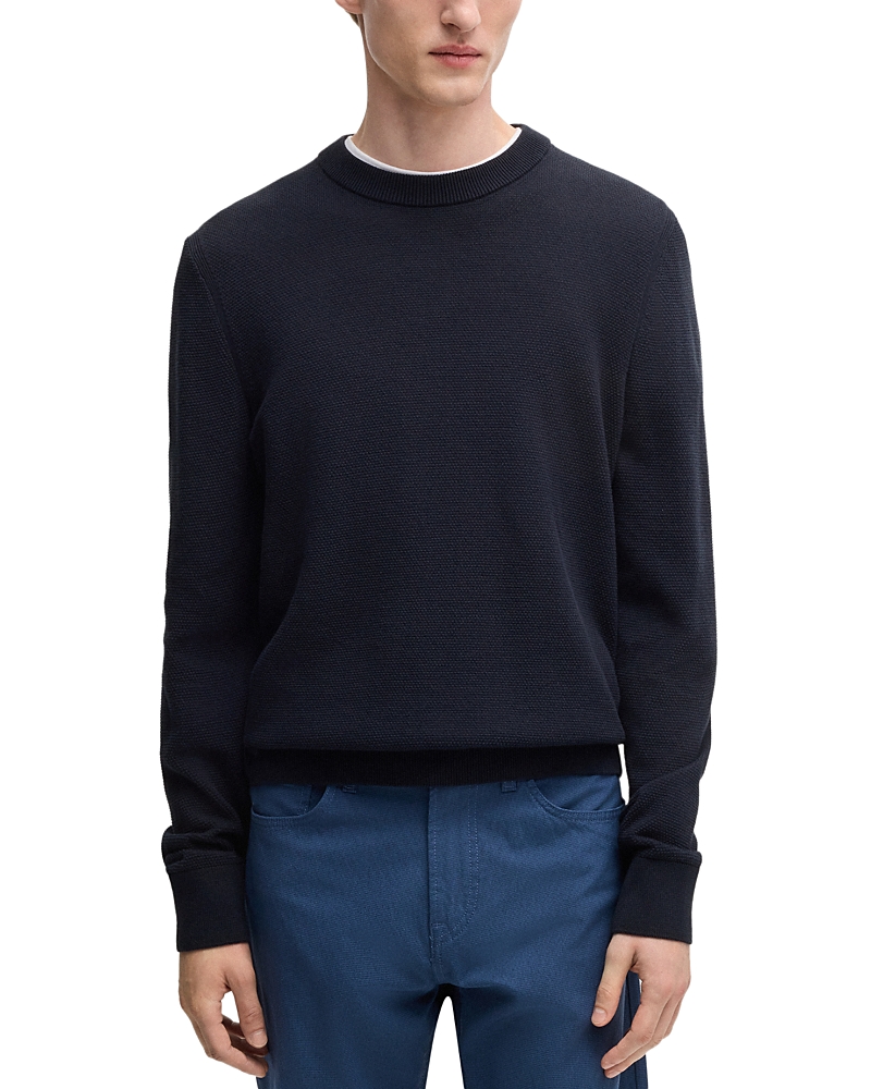 Shop Hugo Boss Ecaio Sweater In Dark Blue