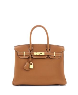 Pre-Owned HERMÈS - Birkin 30 Handbag Brown Togo with Gold Hardware