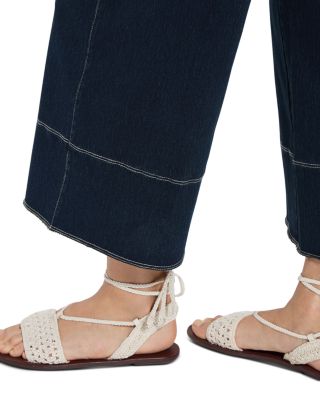 Dion Sailor Crop Palazzo Jeans in Indigo