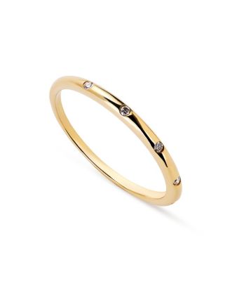 Ana Luisa - Gold Diamond Station Band Ring