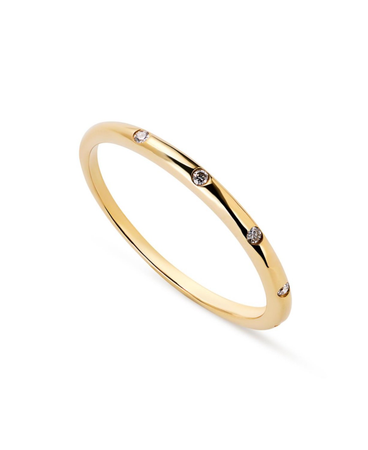 Gold Lab-Grown Diamond Station Band Ring