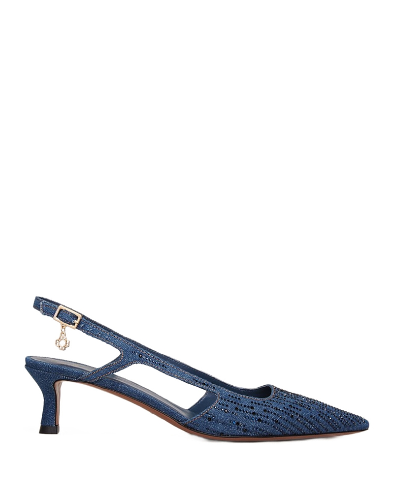 Maje Women's Pointed Toe Embellished Slingback Pumps