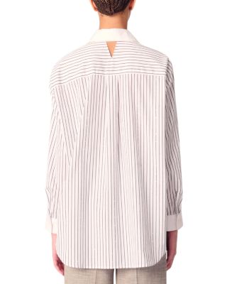 Rhinestone Striped Shirt 
