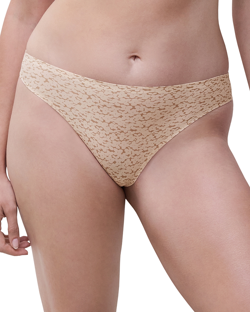 Shop Chantelle Soft Stretch One-size Seamless Thong In Norah Nude
