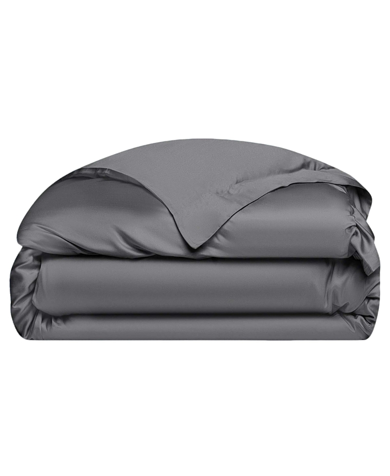 Cozy Earth Wrinkle Resistant Duvet Cover In Charcoal