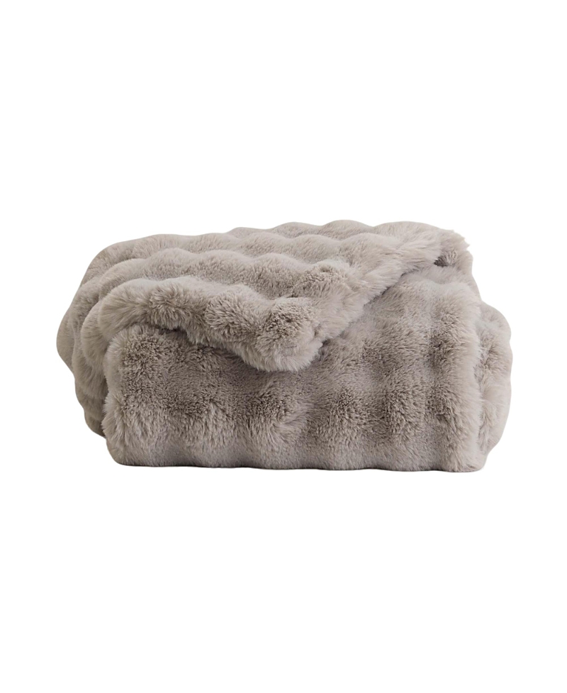 Cozy Earth Bubble Cuddle Throw Blanket In Light Grey