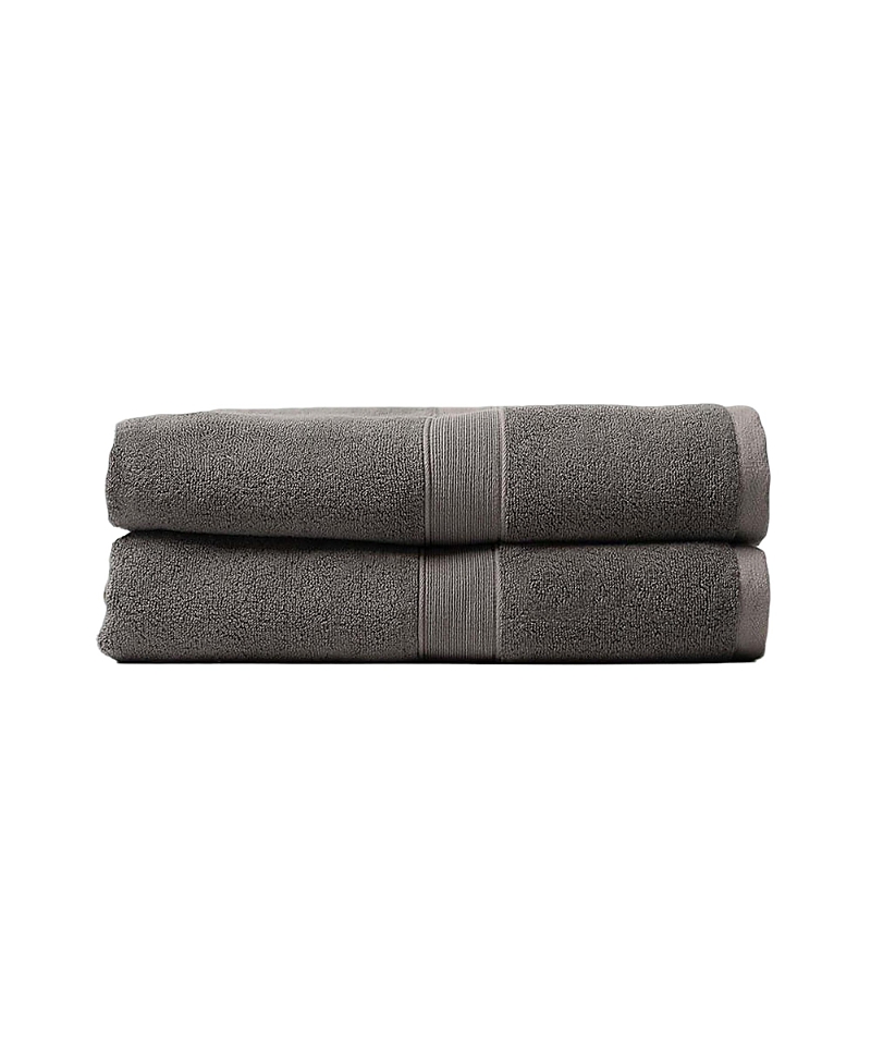 Cozy Earth Luxe Bath Sheets, Set Of 2 In Charcoal