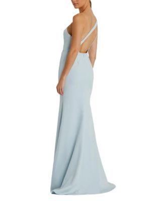 One Shoulder Jersey Mermaid Gown