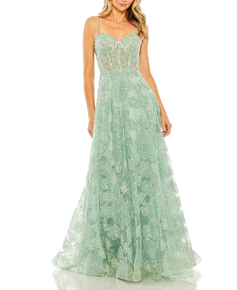 Mac Duggal Sweetheart Floral A Line Gown