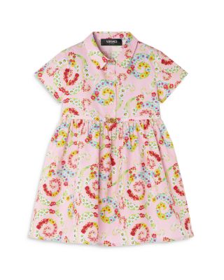 Versace - Girls' Barocco Floral Poplin Dress - Little Kid