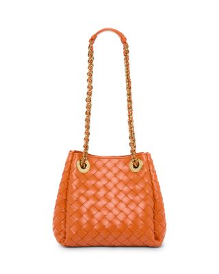 Small Parachute Intrecciato Leather Shoulder Bag