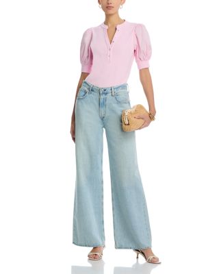 Puff Sleeve Henley Top