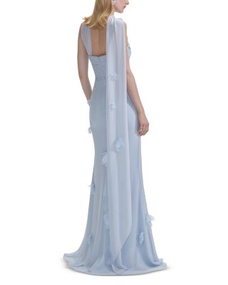 Georgette Appliqu&eacute; Gown